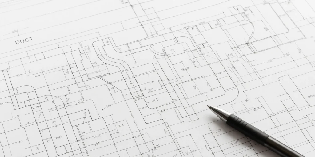 HVAC duct shop drawings for reducing material waste and ensuring seamless MEP coordination