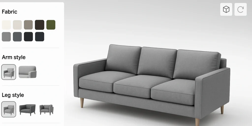 3D Models, Visuals, and UX Inputs - 3D Configurator